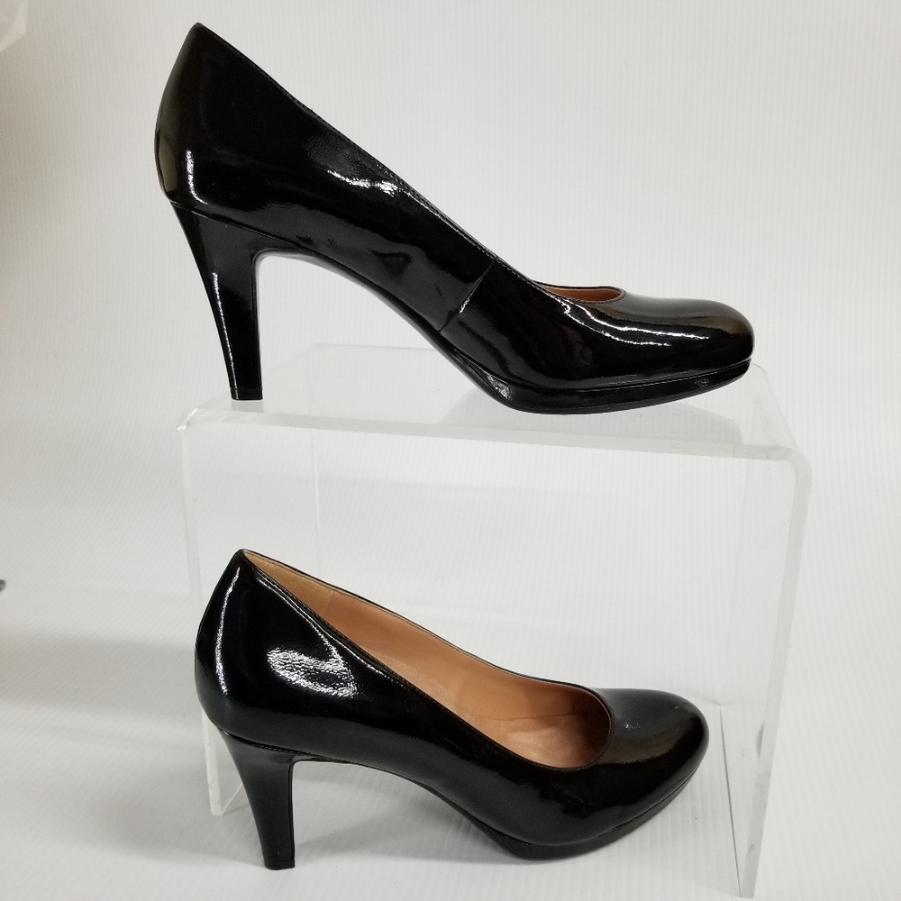 Black Patent Pumps Sz 8.5M Midsole Platform